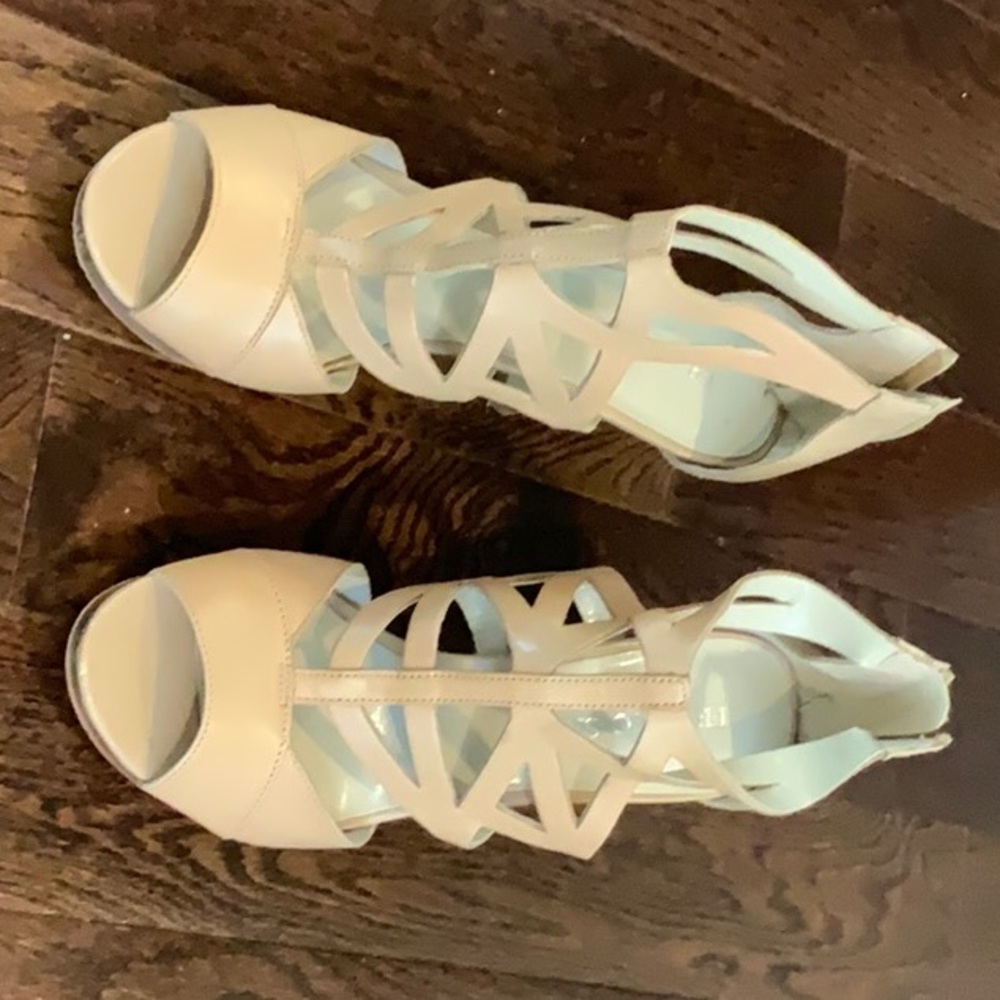 Franco Sarto Missy Platform Nude Heels